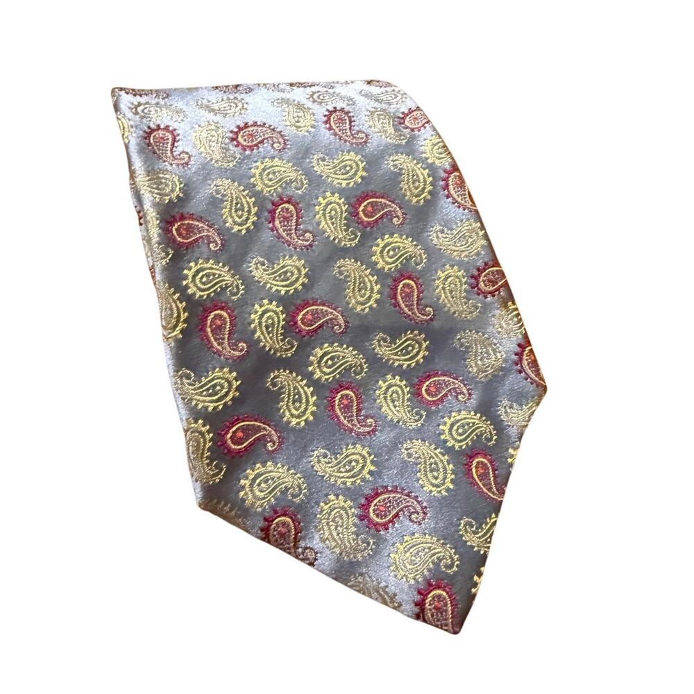 Kiton Napoli Blue Paisley Silk Tie